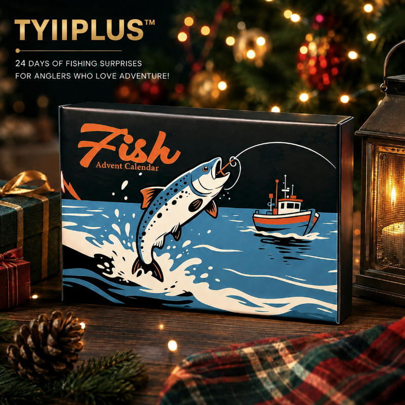 TYIIPLUS™ Fishing Advent Calendar – 24-Day Fishing Gift Set