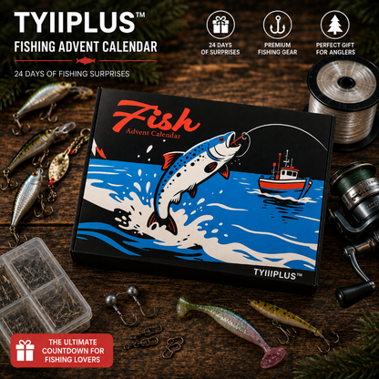 TYIIPLUS™ Fishing Advent Calendar – 24-Day Fishing Gift Set