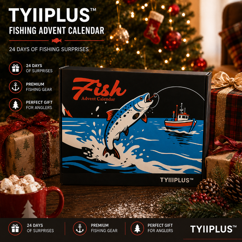 TYIIPLUS™ Fishing Advent Calendar – 24-Day Fishing Gift Set