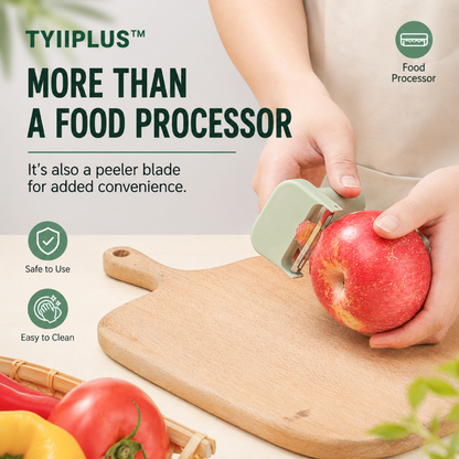 TYIIPLUS™ 4-in-1 Rechargeable Food Chopper – 1200mAh Cordless Food Processor with 40W Motor, Slicer & Chopper Blades