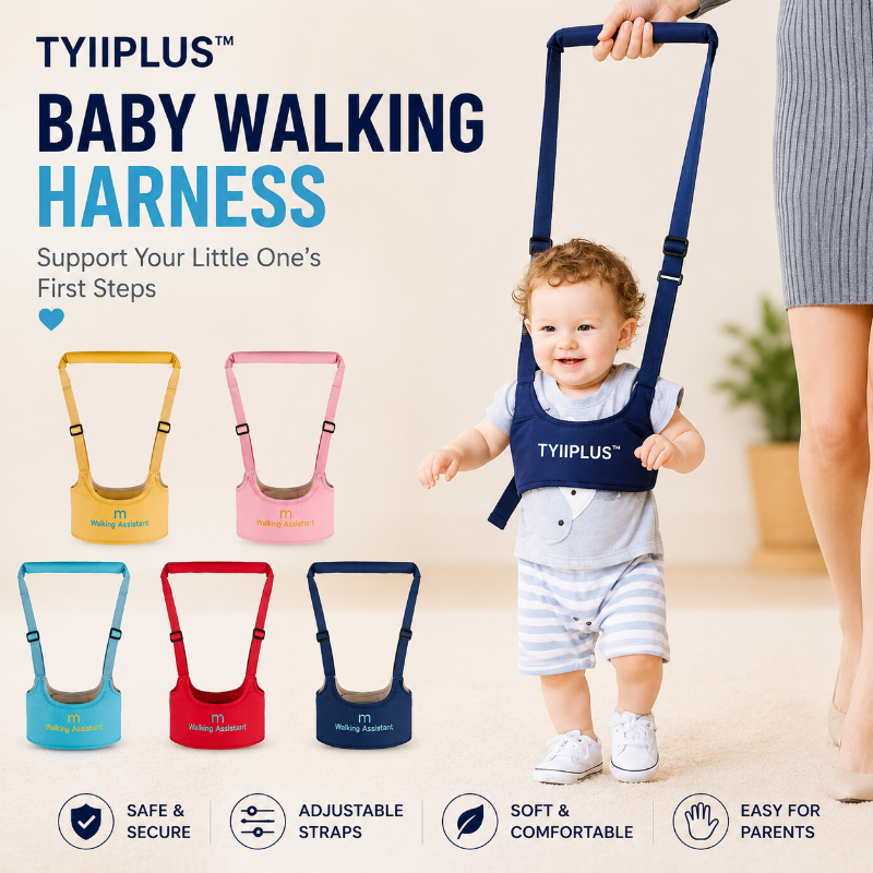 TYIIPLUS™ Baby Walking Harness – Adjustable Toddler Walking Assistant with Support Handle