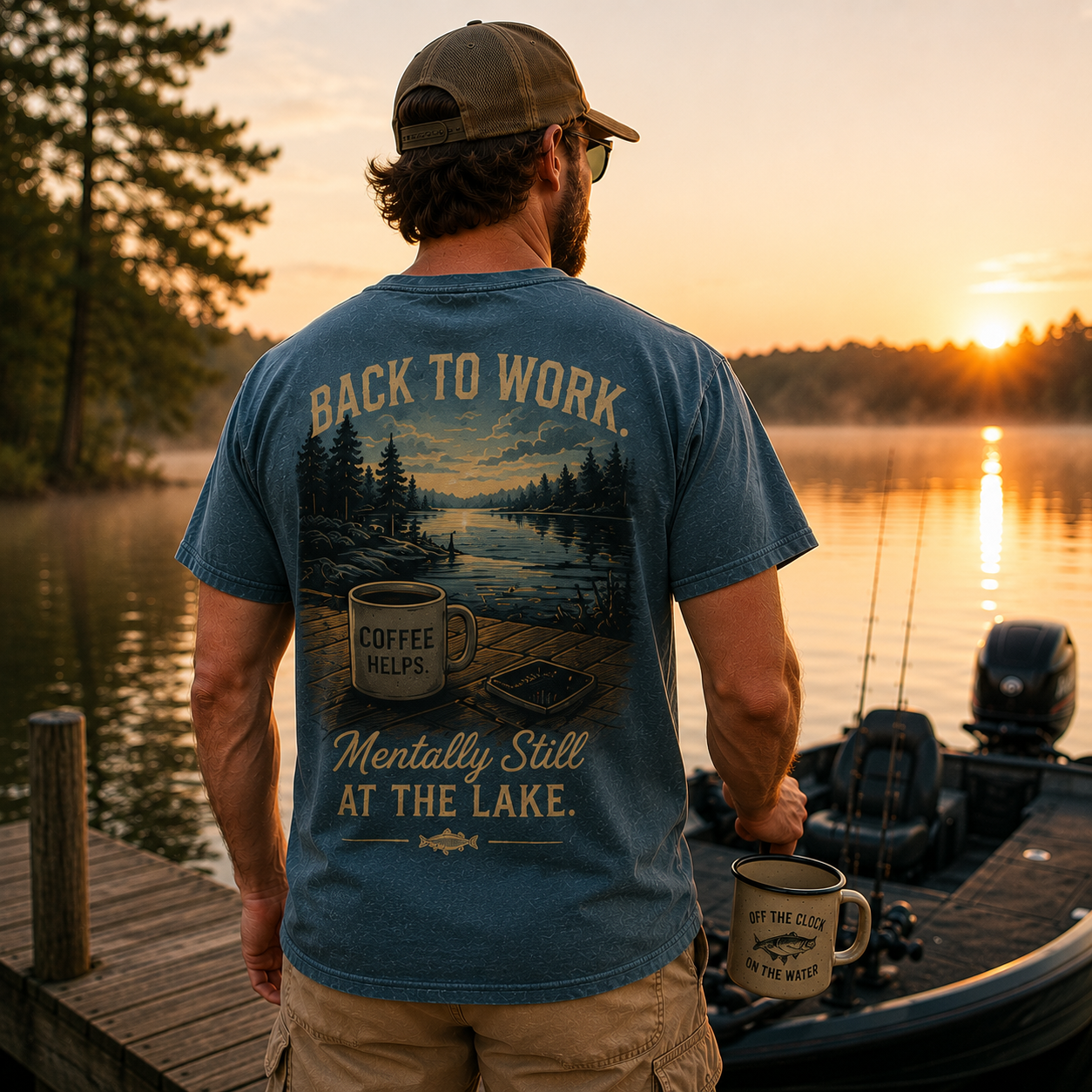 TYIIPLUS™ Heritage Fishing Collection Vintage Bass Fishing T-Shirt for Men | Lake Life Graphic Tee