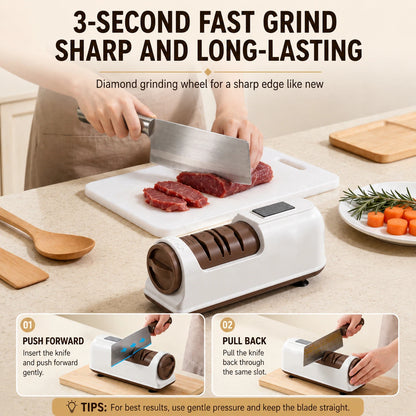 TYIIPLUS™ Rechargeable Diamond Knife Sharpener – 3-Stage Diamond Sharpening System