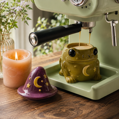 🐸 Frog Moon and Star Mug with Gold Star Spoon