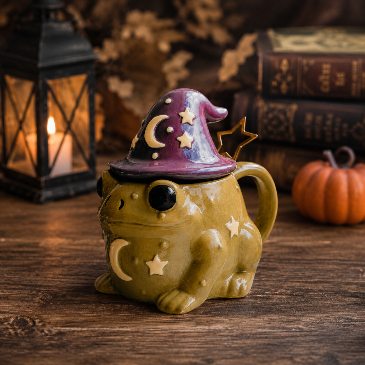 🐸 Frog Moon and Star Mug with Gold Star Spoon
