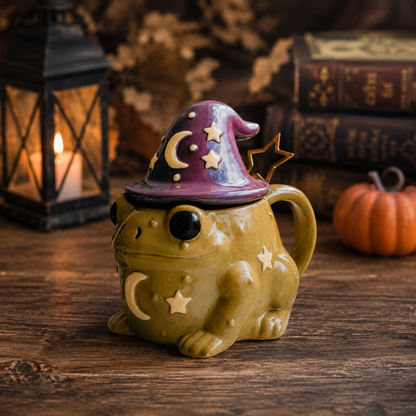 🐸 Frog Moon and Star Mug with Gold Star Spoon