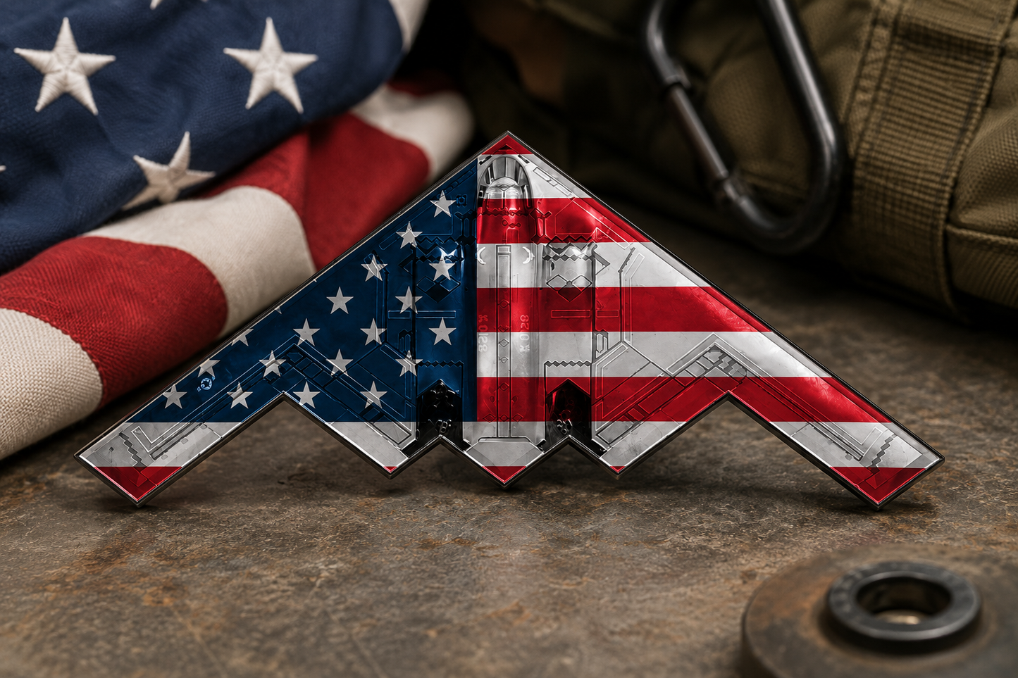 Spirit of ’76 B-2 Stealth Bomber Replica Collectible – 250th Anniversary Patriotic Display Piece