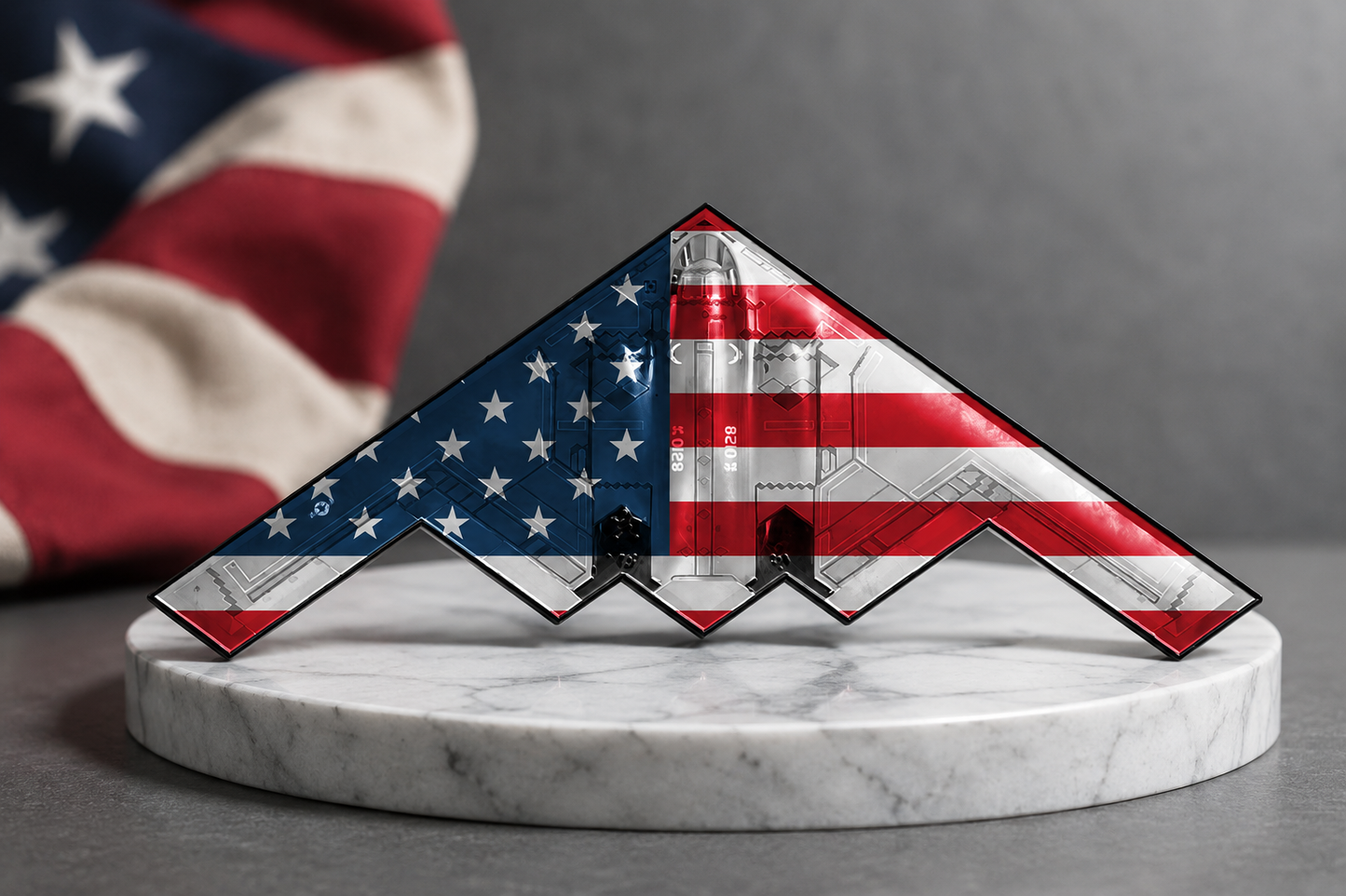 Spirit of ’76 B-2 Stealth Bomber Replica Collectible – 250th Anniversary Patriotic Display Piece