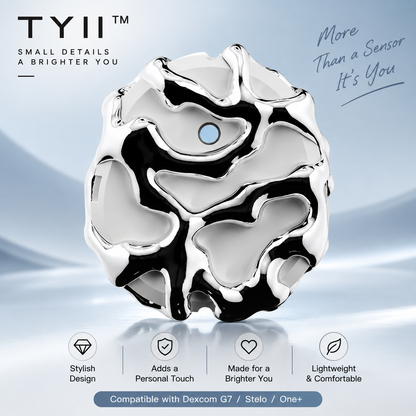 TYII™ Decorative CGM Sensor Covers – Stylish Protective Covers Compatible with Dexcom G7, Stelo & One+