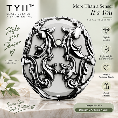 TYII™ Decorative CGM Sensor Covers – Stylish Protective Covers Compatible with Dexcom G7, Stelo & One+
