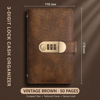 A6 Savings Notebook, 3-Digit Resettable Password Lock