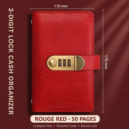 A6 Savings Notebook, 3-Digit Resettable Password Lock