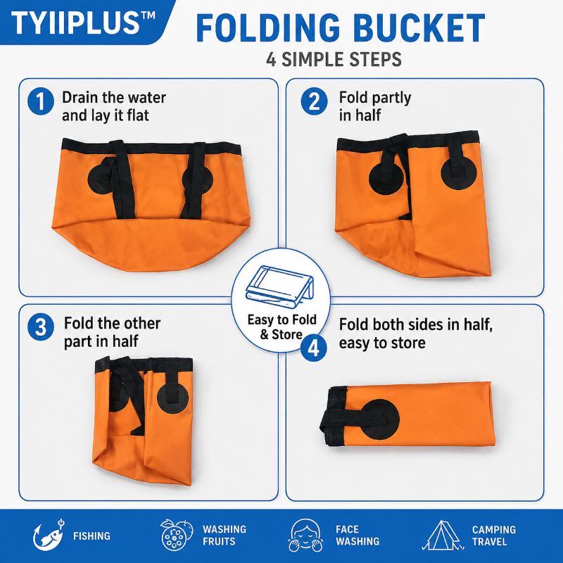 TYIIPLUS™ 20L Collapsible Folding Water Bucket | Portable PVC Water Container for Camping, Fishing, Car Washing, Hiking, Gardening & Outdoor Travel
