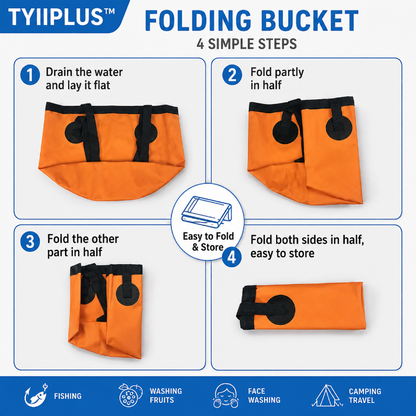 TYIIPLUS™ 20L Collapsible Folding Water Bucket | Portable PVC Water Container for Camping, Fishing, Car Washing, Hiking, Gardening & Outdoor Travel