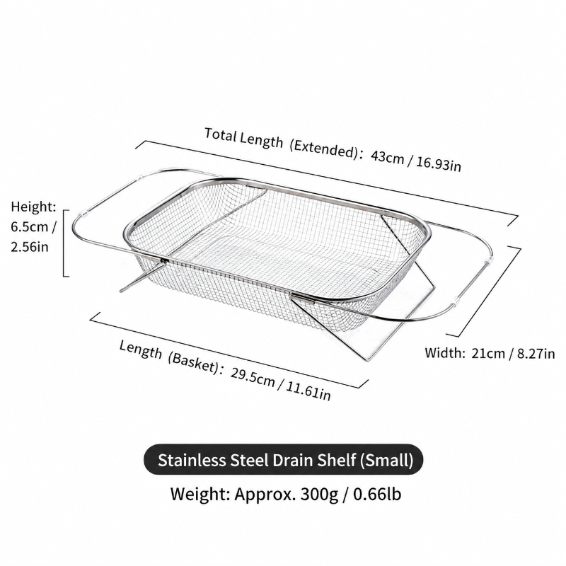 🔥Expandable Over-the-Sink Colander Basket – Wash, Drain & Dry with Ease