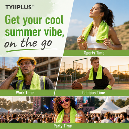 TYIIPLUS™ Cooling Towels & XL Menthol Cooling Wipes for Summer Heat, Sports, Travel & Outdoor Relief