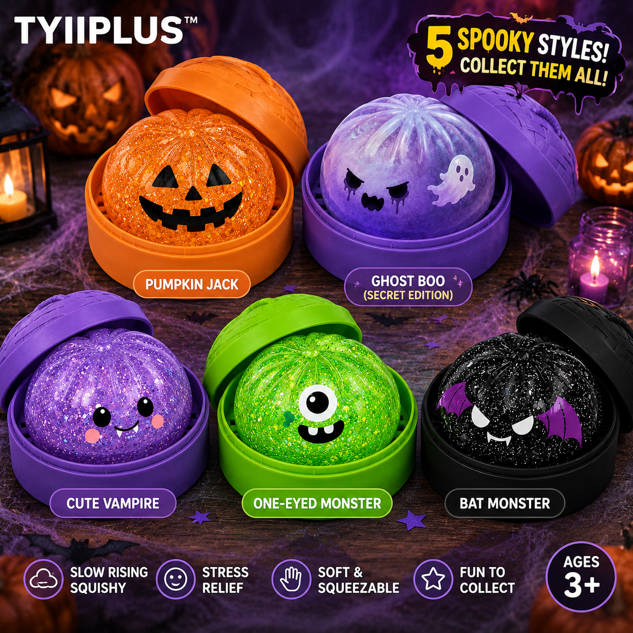 👻 TYIIPLUS™ Halloween Mystery Dumpling Squishy Toy