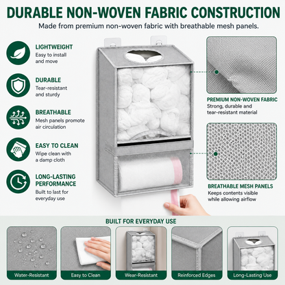 TYIIPLUS™ Wall-Mounted Plastic Bag Organizer & Trash Bag Dispenser