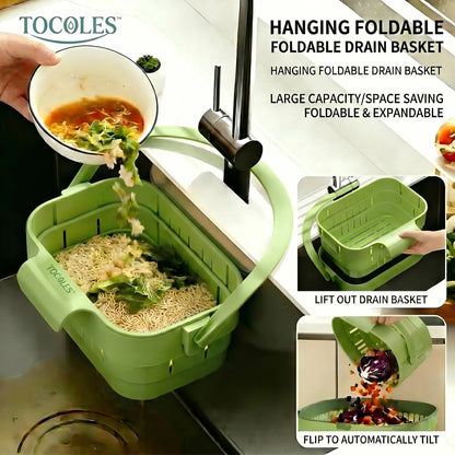 🧺Foldable Hanging Sink Drain Basket