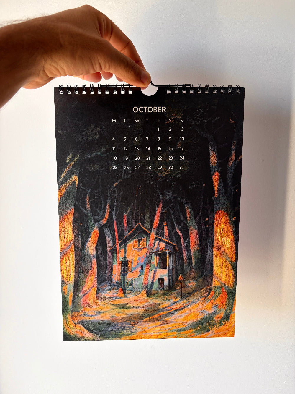 TYII™ 2027 Whimsical Storybook Landscape Wall Calendar – Dreamlike Houses & Architectural Art Calendar