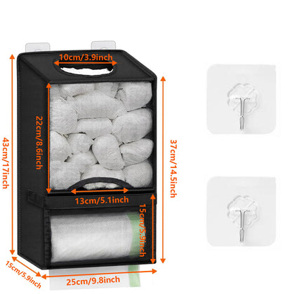 TYIIPLUS™ Wall-Mounted Plastic Bag Organizer & Trash Bag Dispenser