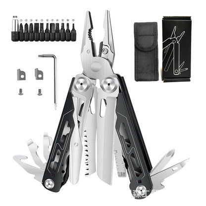 TYIIPLUS™ 28-in-1 Multitool with Large Scissors | Compact Outdoor Tool for Camping & Repairs