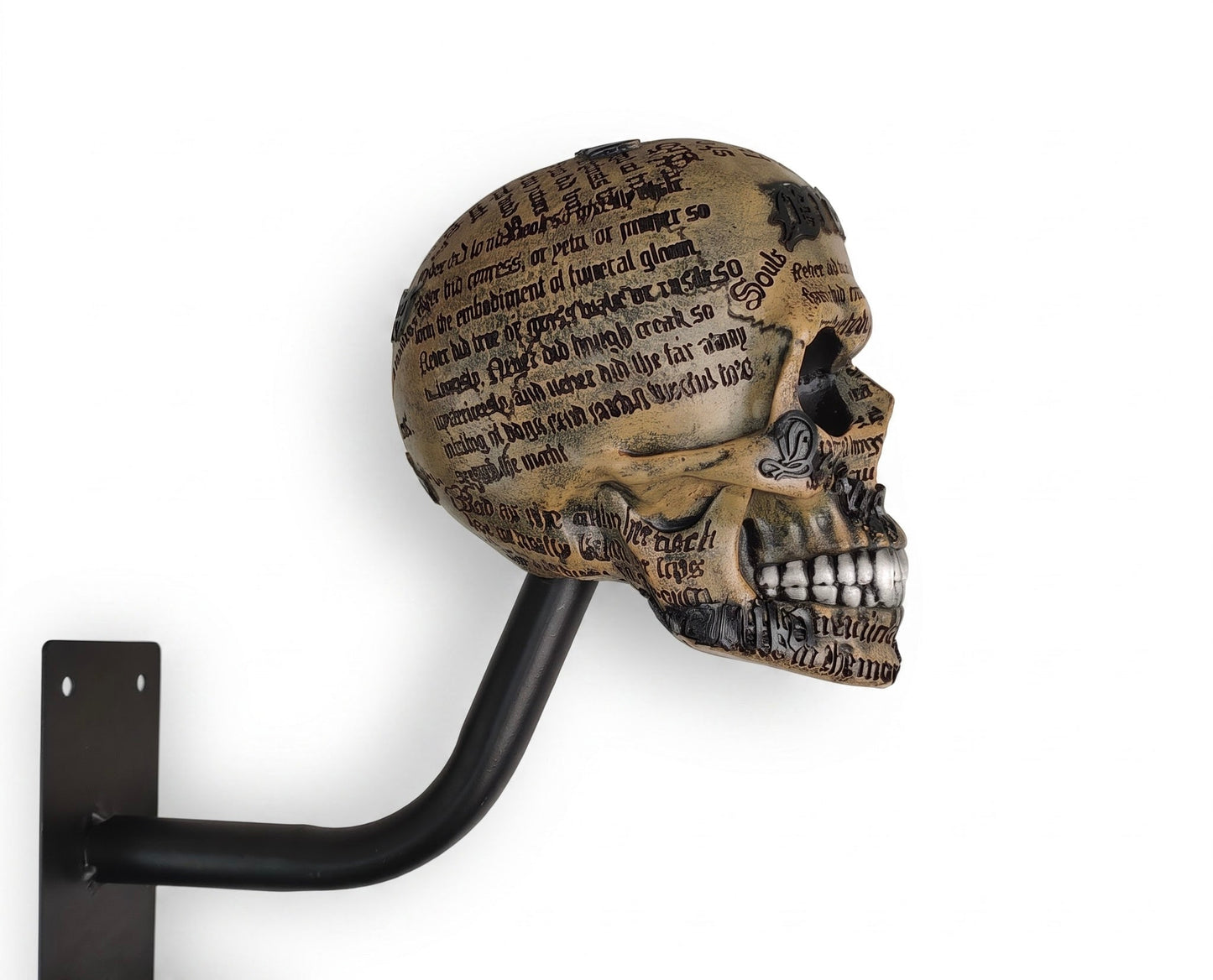 TYIIPLUS™ Skull Motorcycle Helmet Holder – Punk Skull Wall Mount Rack for Helmets, Jackets & Garage Decor