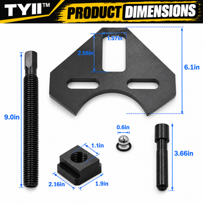 TYII™ Heavy-Duty Wheel Hub Removal Tool Kit – 5, 6 & 8 Lug Hub Puller for Cars & Trucks