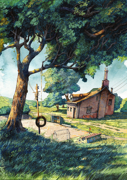 TYII™ 2027 Whimsical Storybook Landscape Wall Calendar – Dreamlike Houses & Architectural Art Calendar