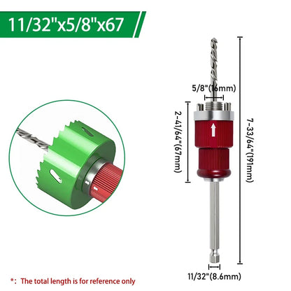 Heavy-Duty 1/4" Hex Shank Hole Saw & Coring Bit
