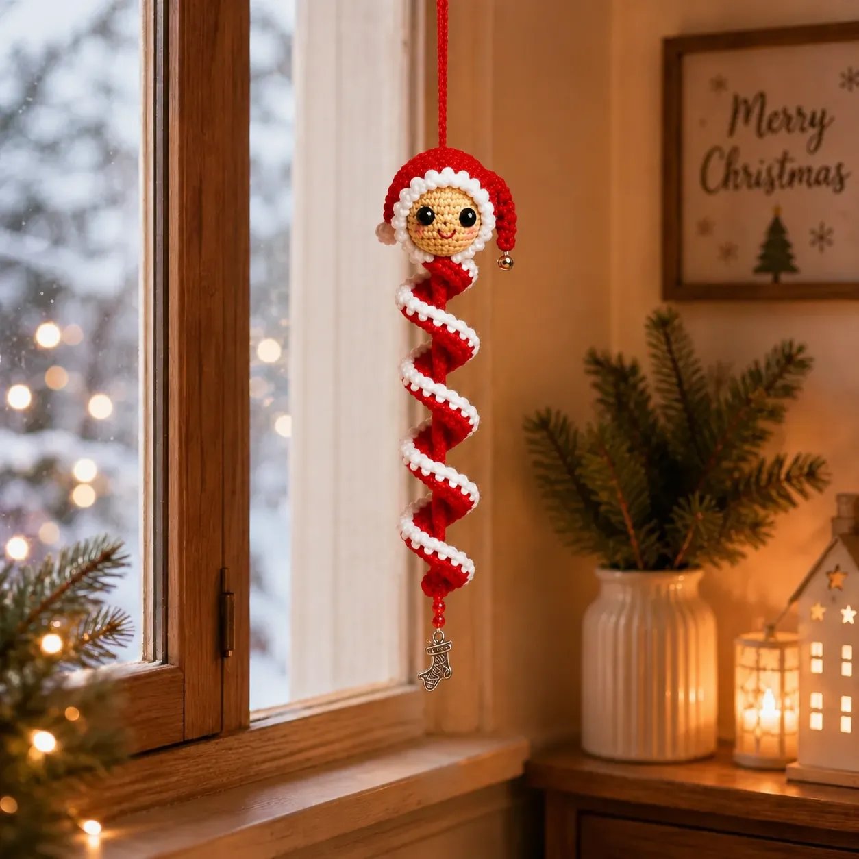 ☃️ Crochet Snowman Spiral Ornament DIY Kit
