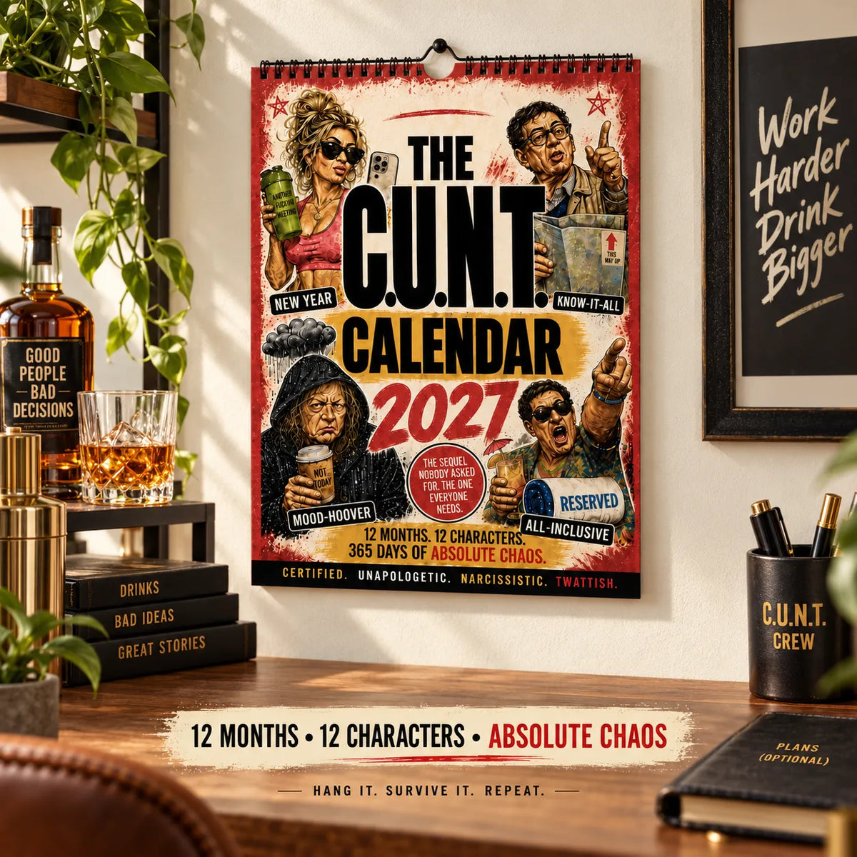 📅2027 C.U.N.T. Calendar 2.0 - The Calendar That Finally Has A Personality 😈
