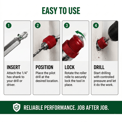 Heavy-Duty 1/4" Hex Shank Hole Saw & Coring Bit