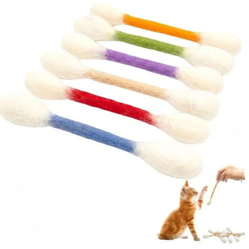 🐱6 Pcs Swabs Large Size Cat Toys with Catnip❤️For Happy, Healthy, and Active Indoor Cats