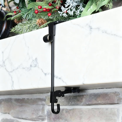 2-in-1 Garland and Fireplace Stocking Hanger