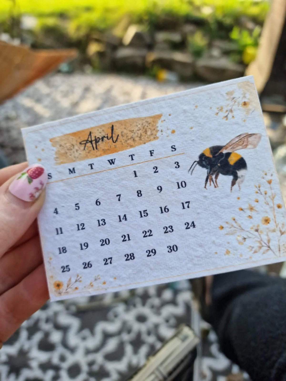 Plantable Wildflower Calendar 2027 – Seed Paper Desk Calendar