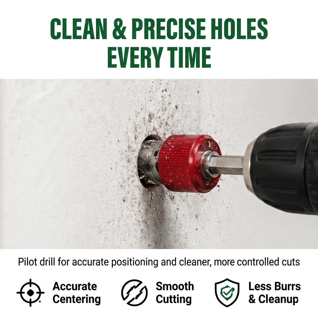 Heavy-Duty 1/4" Hex Shank Hole Saw & Coring Bit