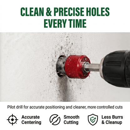 Heavy-Duty 1/4" Hex Shank Hole Saw & Coring Bit