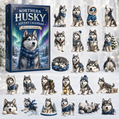 Northern Husky Advent Calendar 2026 – 24-Day Festive Countdown – Gift for Husky Lovers