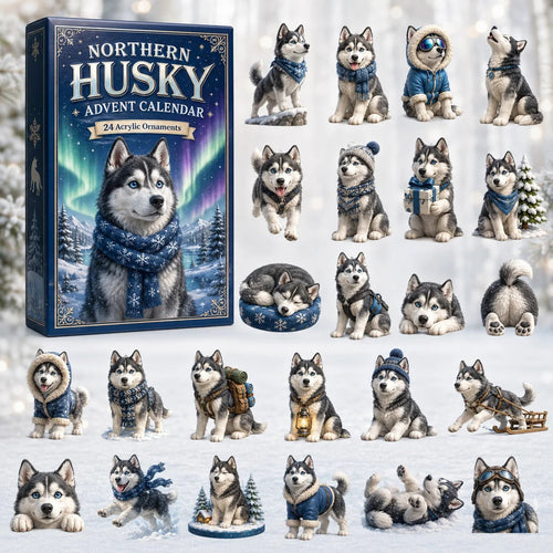 Northern Husky Advent Calendar 2026 – 24-Day Festive Countdown – Gift for Husky Lovers