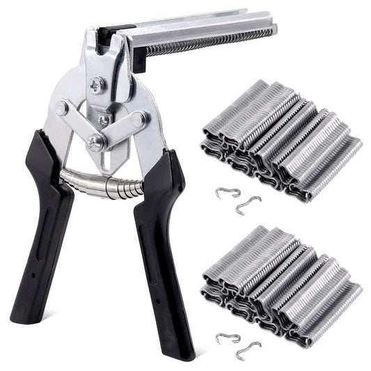 M Type Hog Ring Pliers Kit – Semi-Automatic Spring-Loaded High-Efficiency Cage & Fence Repair Tool