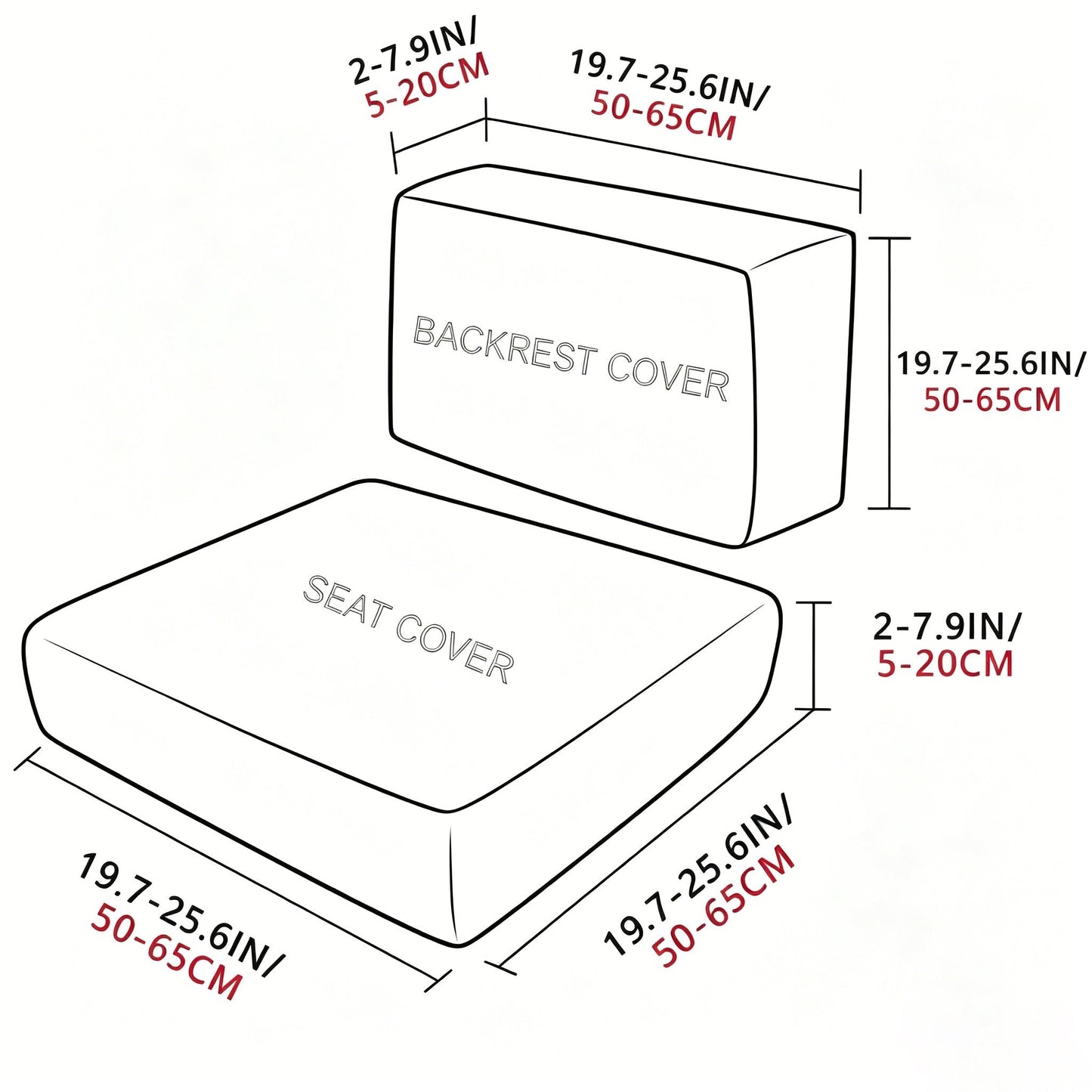 🪑 Stretch Sofa Cushion Covers Set