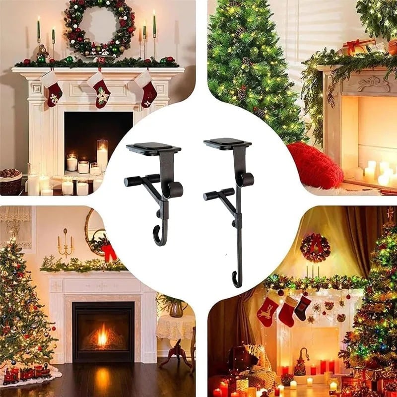 2-in-1 Garland and Fireplace Stocking Hanger