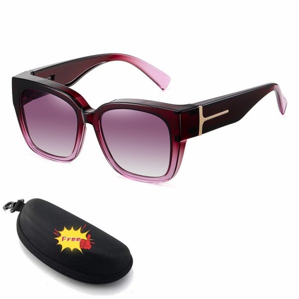 🕶️ Polarized Fit Over Sunglasses for Women – UV400 Protection Floral Frame Wear Over Prescription Glasses