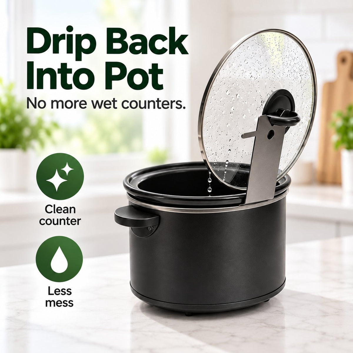 🍳Multifunctional Anti-Slip Cooker Lid Stand - Space-Saving Kitchen Counter Organizer
