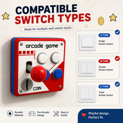 TYIIPLUS™ High Score Retro Arcade Gamer Wall Switch Cover