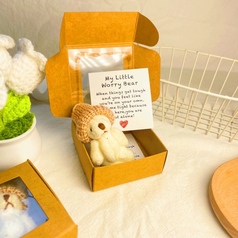 🎁Handmade Mini Plush Teddy Bear in Box