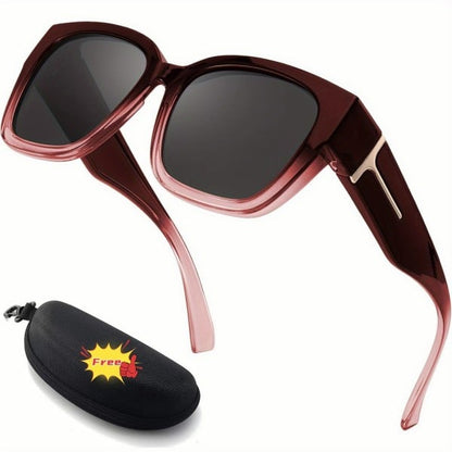 🕶️ Polarized Fit Over Sunglasses for Women – UV400 Protection Floral Frame Wear Over Prescription Glasses