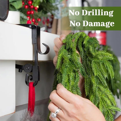 2-in-1 Garland and Fireplace Stocking Hanger