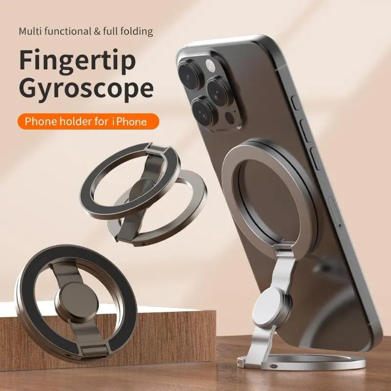 Magnetic Ring Phone Stand & Fidget Spinner – 2-in-1 Foldable 360° Rotating Magnetic Grip